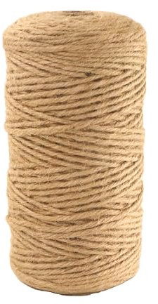 IMROPE Ficelle de jute naturelle de 3 mm x 152,4 m, pour jardinage, tomates, plantes grimpantes, fleurs, artisanat, emballage cadeau, décoration