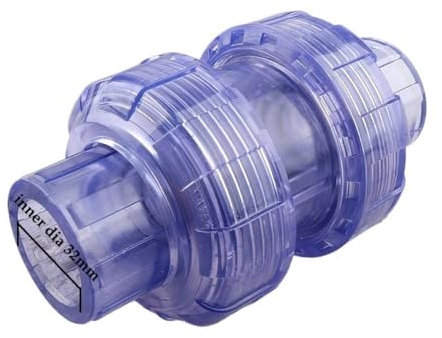 Clapet anti-retour en PVC Transparent, Type à douille, rabat de réservoir d'aquarium, Double Joint de tuyau d'eau, clapet anti-retour, 20~63mm(32mmFlap Check Valve)