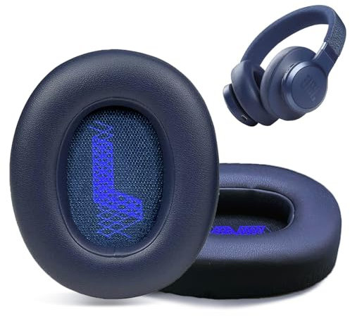 Replacement Ear Pads for JBL E65 (E65BT E65BTNC)/Live 650 (650NC 650BTNC)/Live 660 (660NC 660BTNC)/Duet NC Over-Ear Headphones, Headset Ear Cushions, Headset Earpads, Ear Cups Cover-Blue