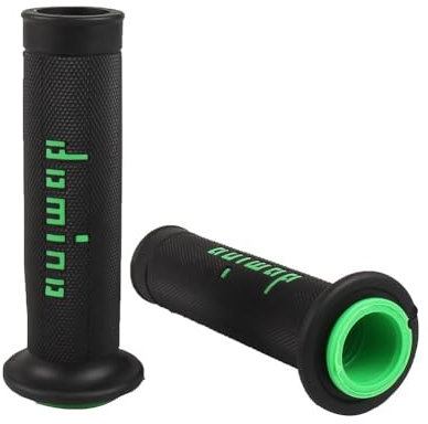 FEIFEIFEI Motorrad Griffe 7/8 22 24mm Motorrad Griffe Lenker for KTM Yamaha Universal Pit Bike Motocross Motorrad Gummi Gel Domino Grip 9 Farben Motorrad Griffe(Black Green)