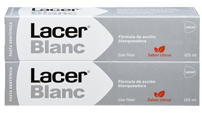 LACER BLANC Zahnpasta mit Minzgeschmack, 2 x 125 ml, Verpackung kann variieren