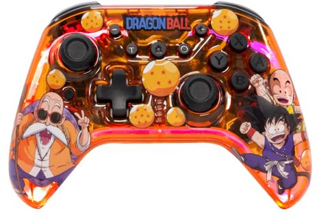 FRTEC - Mando Inalámbrico Dragon Ball Kame para Switch, PC, Móviles, Bluetooth, Luz LED RGB, Gran Autonomía