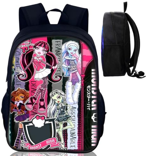 SYTTNUM Monster Rucksack Kinder, Cartoons Backpack, 3D Cartoon Schulranzen, Monster Kinderschultasche, Anime Schulranzen Schultaschen für Grund- Und Mittelschüler