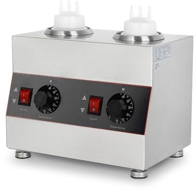 Scaldasalse da 320W, Scaldavivande Commerciale con 650ml Bagnomaria per Salse per Riscaldare Cioccolato Latte Crema Zuppa, Scaldatore per Liquidi Perfetto per Uso Professionale in Ristoranti e Bar