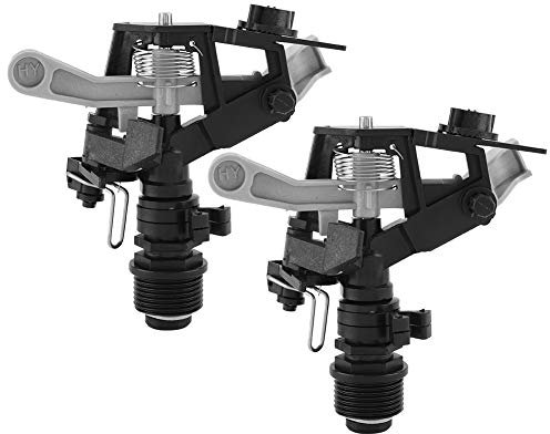 2 Stück Rotierender Gartenbewässerungssprinkler, Mittelstrecken-Wassersprüher aus Edelstahl für die Landwirtschaft und Gartenbewässerung, Hergestellt aus Technischen Kunststoffen