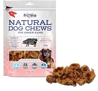 Frigera Núcleos De Oreja De Cerdo 250g - Snacks Naturales para Perros, Ricos En Proteínas, Sin Gluten Y Sin Cereales