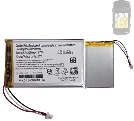 HIGHAKKU Ersatzakku Batterie 361-00019-12 kompatibel mit Gar-min Edge 705, Edge 605, Nüvi 465 GPS Navigation Navi