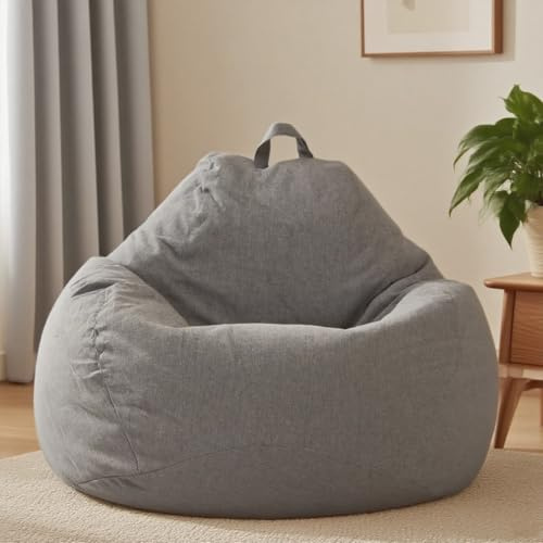 YushengTai Sitzsack Kinder, Erwachsene, Sitzsack Bezug Ohne Füllung, mit Reißverschluss, für Erwachsene und Kinder, 100 x 120 cm Sitzsackstuhl für Schlafzimmer, Büro, Wohnzimmer, Terrasse
