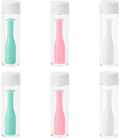 6 Stück Kontaktlinsen Sauger–Kontaktlinsen Einsetzhilfe für Weiche Linsen | Kontaktlinsen Entferner aus Silikon – Kontaktlinsenhilfe Rutschfest – Klar, Rosa, Grün – Hygienisch & Tragbar