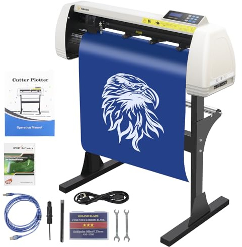 Furvveerr HK-980KNR Vinyl Schneideplotter Vinyl Cutter Plotter Professionelle Schneideplotter,980 mm,256MB,Plottermaschine,mit Signmaster-Software,Wentai,CDR etc