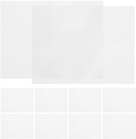 Hemobllo 10pcs Silicone Steamer Liner Sheets 40x30cm Non-stick Reusable Mesh Dehydrator Tray Liners for Food Dehydrators and Steaming in Kitchen