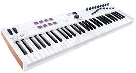 Arturia Keylab 61 Essentials, USB Tastiera MIDI 61 tastiere, Bianco/Nero