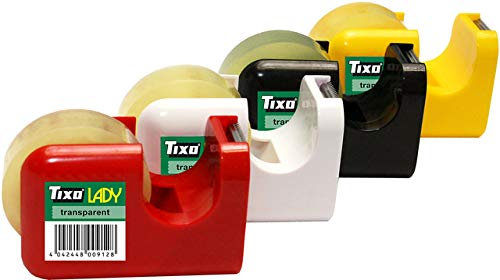TIXO Handabroller Lady, gefüllt, sortiert, mit 1 Rolle TIXO 15 mm x 33 m