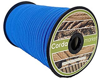 Cordamarket Bande élastique 8 mm pour Adulte Unisexe Bleu 50 m