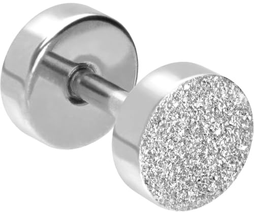 Piercingline Piercing finto plug n acciaio chirurgico, forma di diapositiva, rotondo, orecchio, tubo, tunnel