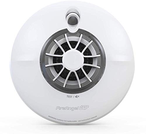 FireAngel Pro Connected Kitchen Heat Alarm - FP1720W2-R Wireless, Interlink, 10-Year Battery Heat Detector for Kitchen, Garage, Loft - Fire Alarms for Home with Free App - White