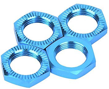 Radmuttern, Aluminiumlegierung Radmuttern Kompatibel mit 17mm Schraubenschlüssel und 1/8 RC Car( Blau )