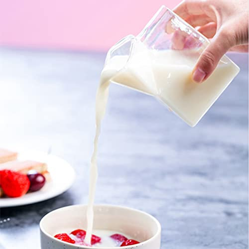 Cartón Taza de Leche Forma Linda de la casa Café Transparente Leche Taza de Vidrio de Agua Taza Vertedor Contenedor de cartón