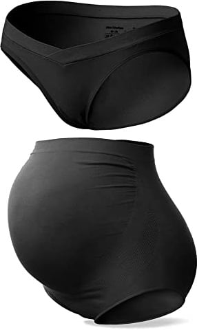 SUNNYBUY Culotte de maternité Taille Haute sans Couture pour Femme, Large