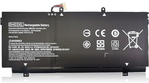 AKKEE SH03XL Laptop Battery for Hp Spectre X360 13-AC033DX 13-AC0XX 13-W0XX 13-W002NG 13-W003NG 13-W013DX W023DX W031NG W033NG 859356-855 859026-421 HSTNN-LB7L 57.9Wh
