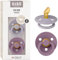 BIBS Colour Schnuller 2er-Pack, BPA-frei Schnuller, Kiefergerechte Form. Naturkautschuk/Latex, Hergestellt in Dänemark. 0-6 Monate (2er Pack), Fossil Grey/Mauve