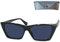 Klobige Sonnenbrille mit Sehstärke, Oversize Kunststoff Cateye Dicker Rahmen (Schwarz), Gratis Etui, Lesesonnenbrille Damen +2.5 Dioptrien