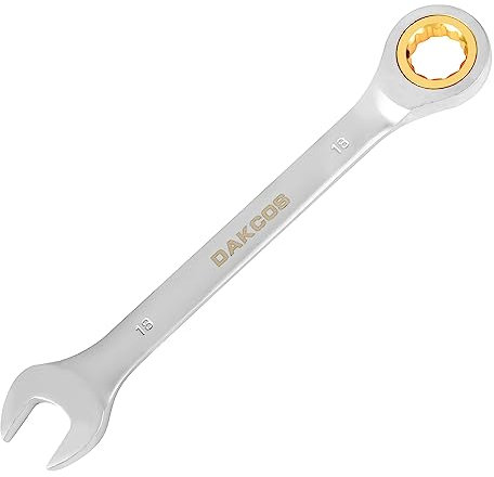 DAKCOS Llave combinada de trinquete Llave fija con carraca de 18mm, Cr-V 72 deintes