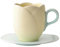 Juego de tazas de cerámica con diseño de tulipán creativo, 300 ml, para desayuno, café, leche, color amarillo claro