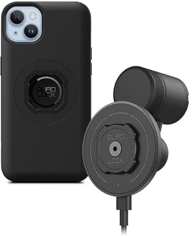 Quad Lock Vent Car Phone Holder Kit with MAG Wireless Charging Head V2 and MAG Phone Case for iPhone 14 Plus