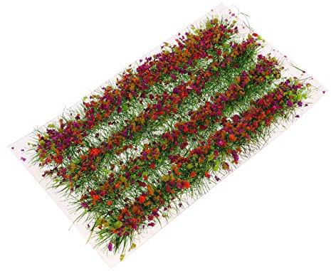 DIYEAH 1 Boîte Gazon Artificiel Fleurs Miniatures pour lartisanat modèles darbres et darbustes kit de modèle de Terrain Table de Sable décorer Provisions décorations Plante résine Violet