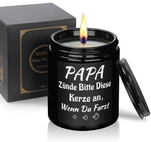 Geschenkset Für Papa - Kerze Im Glas, Vatertagsgeschenk, Geburtstag, Weihnachten, Lustige Entspannung