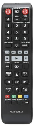 AK59-00167A Universal Remote Control Compatible for Samsung BD-H6500 BDH6500 BD-F6500 BDF6500 BD-F7500 BD-J6300 BDJ7500 Blu-ray Player Remote Controller