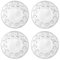 Bafnsiji 25cm,Assiettes à Dessert en Verre, Set d'assiettes en Verre pour 4, Assiettes à Dessert en Verre trempé Transparent, Assiettes en Verre pour apéritif, Fruits, gâteau, Salade