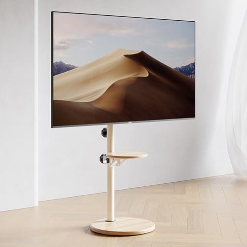 LASYTY Soporte de TV Rodante para Televisores de 14-43 Pulgadas, Soporte de TV Móvil Giratorio con Ruedas de Horizontal A Vertical, Moderno Carro de TV Portátil Móvil para Sala de Estar Dormitorio