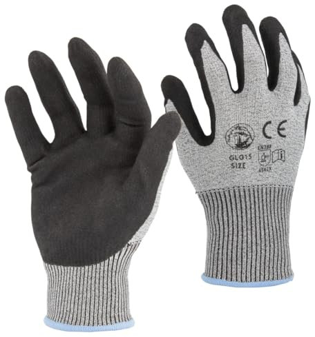 STI Guanti Anti Taglio antiscivolo palmo spalmato in nitrile touchscreen 7 S 1 Paio