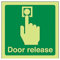 vsafety 22021 AF-G condizioni di sicurezza apertura porta targa per porta, Glow in the Dark, 1 mm, in plastica, quadrato, 100 mm x 100 mm, colore: verde