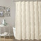 Lush Decor, Duschvorhang mit Rüschen, Shabby-Chic, Bauernhaus-Design, 182,9 x 182,9 cm, Elfenbein/Hellgelb