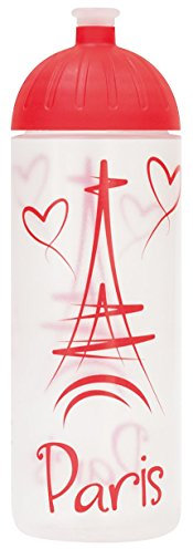 ISYbe Original Marken-Trink-Flasche für Kinder und Erwachsene, 700 ml, BPA-frei, Paris-Motiv, geeignet für Schule-Reisen-Sport & Outdoor, Auslaufsicher auch mit Kohlensäure, Spülmaschine-fest