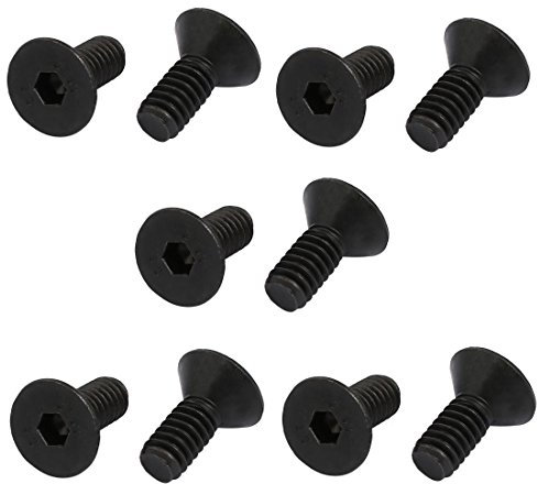 sourcing map 10pcs 1/4-20 x 5/8 Legierter Stahl Flachkopf Innensechskant Schraube DE de