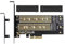 Dual M.2 PCIE Adapter for SATA or PCIE NVMe SSD with Advanced Heat Sink Solution,M.2 SSD NVME (m Key) and SATA (b Key) 22110 2280 2260 2242 2230 to PCI-e x 4 Host Controller Expansion Card