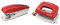Leitz 55000025 Heftgerät, 25 Blatt, Ergonomisches Kunststoffgehäuse, rot & kleiner Locher, 10 Blatt, Rot, Anschlagschiene mit Formatvorgaben, Ergonomischer Griffbereich, Metall, NeXXt, 50580025
