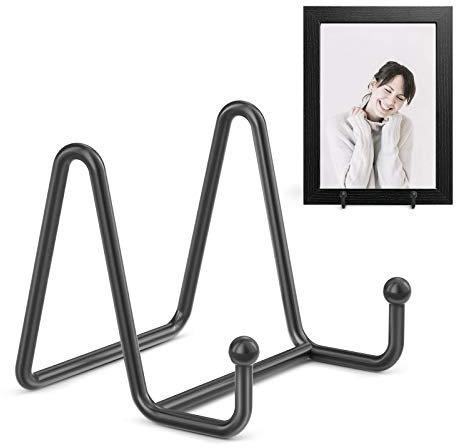 TR-LIFE Espositore per piatti, 7,6 cm e supporto per cornice in metallo per foto, piatti decorativi, libri, cavalletto fotografico, confezione da 2
