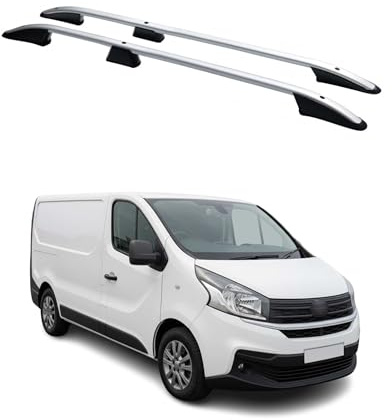 OMAC Dachreling Dachgepäckträger kompatibel mit FIAT Talento 2016-2024 L1 Kurzer Alu Grau