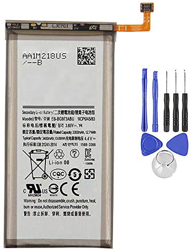 Akku kompatibel mit Samsung S10 SM-G973F EB-BG973ABU 3400 mAh inklusive Demontage-Set