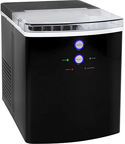 Máquina de hielo automática de gran capacidad, máquina de hielo eléctrica portátil para mostrador, 33 libras en 24 horas,Negro