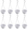 Cabilock 8Pcs Hängende Pflanzer Hängen Blumentöpfe Kunststoff Pflanzen Aufhänger Halter Hängenden Korb für Indoor Outdoor Garten Sukkulenten Decke Wand Fenster Hängen Weiß