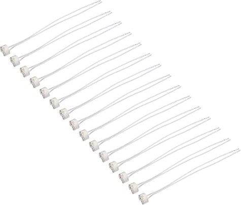 sourcing map Bulb Socket, AC/DC 12-250V 2A 20cm Long LED Lamp Base Holder for GU5.3 G4 MR16 MR11 Bulbs, Pack of 15