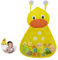 Kikuo Baby Bath Toy Storage Organiser, Bathtub Toy Holder, Net for Toys Babies, Cute Animal Shape Keep Kids Dry and Neat Toddlers Yellow Duck with 2 Strong Suction