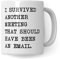 Tasse Büro lustig, I survived another Meeting that should have been an E-Mail, Geschenk für Kollege Arbeit, Kaffeetasse Humor Witz Office Schreibtisch, Kaffee-Becher (Weiß/Weiß)