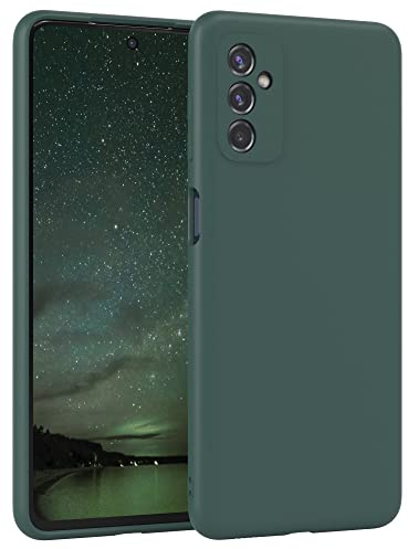 EAZY CASE - Silikonhülle für Galaxy M52 5G Hülle Silikon Case Grün weich stoßfeste Handyhülle Schutzhülle mit Kameraschutz Dünn Premium Schutz Cover TPU Phone Bumper in Piniengrün Matt